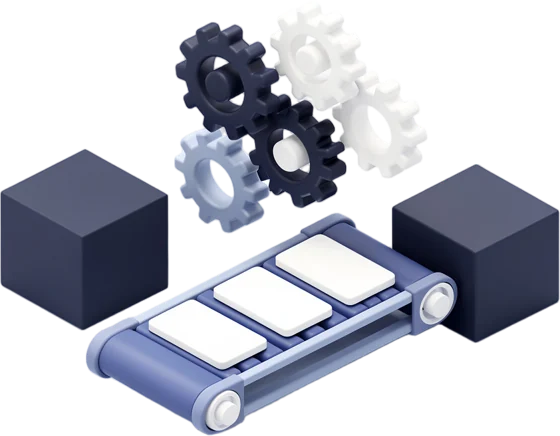 Ilustracja 3D: automatyzacja procesów