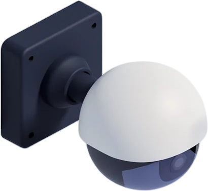 Ilustracja 3D: kamera monitoringu